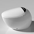 Space Capsule Smart Toilet, Featuring Automatic Opening And Closing, Automatic Flushing, Foot Sensor Flushing, LED Light, Heated Seat and Multi-Functional Remote Control, Tankless Bidet Toilet