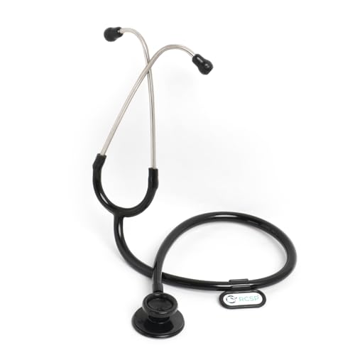 Image of RCSP Stethoscope for Kids Playing Toys Doctor Ala Plastic Body Clear Sound Light Weight Chest Piece Compact & Classic Look Black