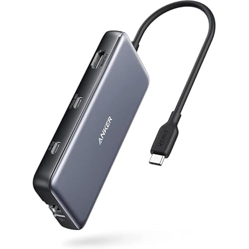 Anker 555 USB-C Hub (8-in-1), with 85W Power Delivery, 4K 60Hz HDMI Port, 10Gbps USB C and 2 A Data Ports, Ethernet microSD SD Card Reader, for MacBook Pro More