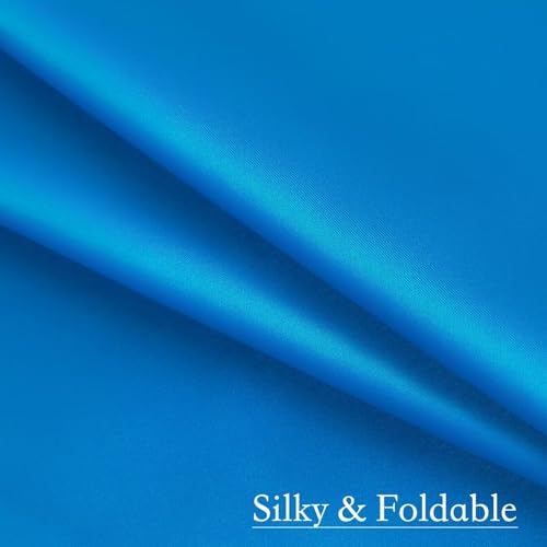 Mansphil PORCKET-BLUE1 Blue Men Pocket Square, 100% Silk Handkerchief thumb #4