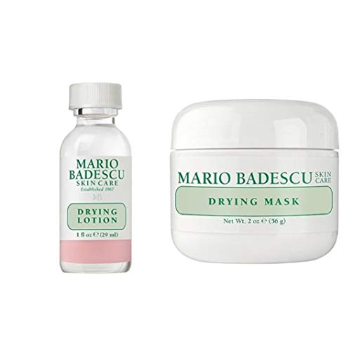 Mario Badescu Solución para acné, set de 2 unidades | Loción secante 29 ml + Mascarilla secante 50 g