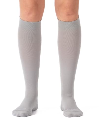 Comrad Nylon Knee High Socks - 15-20mmHg Graduated Compression Socks - Soft & Breathable Support Unisex Socks