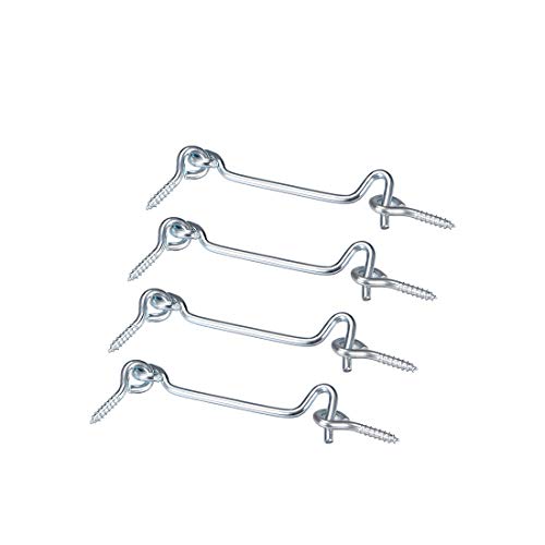 uxcell 3" Cabin Eye Latch Gate Door Swivel Hook, for Wood Window Door with Mounting Screws 4pcs