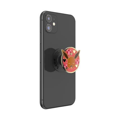Image of PopSockets Adhesive Phone Grip, Holder, Phone Stand, Pokemon - Enamel Eevee XOXO