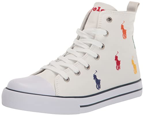 POLO RALPH LAUREN Boy's Hamptyn Hi Ii White Mlt RPT Pp Sneaker