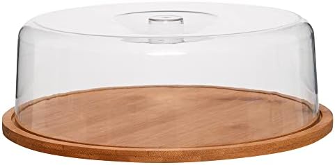 Mimo - Porta Bolo Madeira Com Tampa Acrilica Ecokitchen Mimo Bm19...