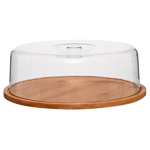 Mimo - Porta Bolo Madeira Com Tampa Acrilica Ecokitchen Mimo Bm19...