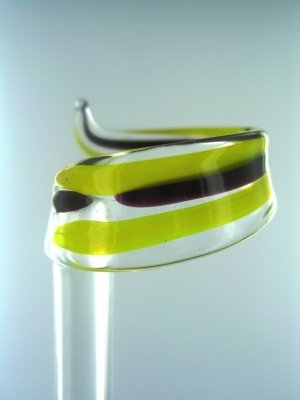 Preisvergleich Produktbild Orchideenstab mit Streifen Klar Transparent Grün Schwarz - Blumenstab Rankhilfe Blütenstütze V 19 - Deko Garten Blumen