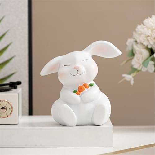 Statue de lapin pour meuble télé, solution déco salon chaleureux - 5
