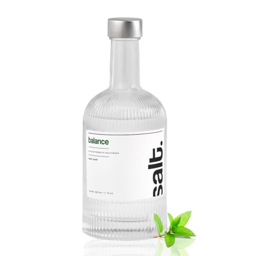 Salt. Oral Care Balance Mouthwash – 330ml | Natural Alkaline Probiotic Mouthwash with Basil Mint | pH-Balancing, Plaque-Targeting, Alcohol-Free Oral C