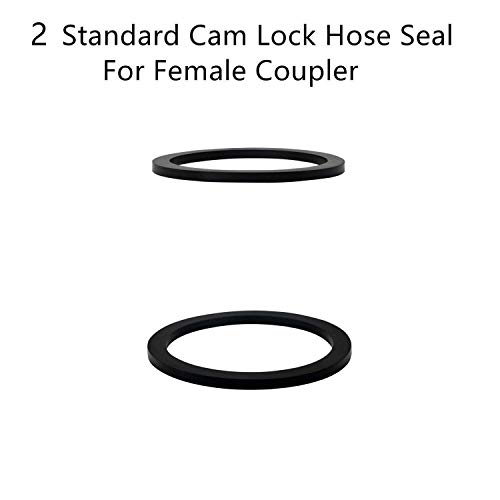 2Pcs Type E Aluminum Global Type E Cam And Groove Hose Fitting, 1" Plug X 1" Hose Id Barbed, With 2Pcs Camlock Gasket Fitting (1“) #TOP4
