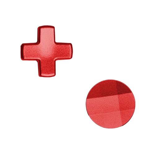 Image of 2 Pack Elite 2 Metal D-Pads Replacement for Xbox One Elite Series 2 Controller, Magnetic Standard D-Pad and Faceted D-Pad for Xbox One Elite Series 2 /Series 2 Core /Series 1 Controller (Red)