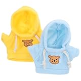 IMIKEYA 2pcs Plush Bear Clothes Mini Bear Doll Clothes Stuffed Hoodies for 8 Inch Plush Toys Dress Up Accessories