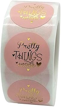 Famcry 500pcs Pretty Things Inside Sticker Gold Foil Seal Label Scrapbookingation