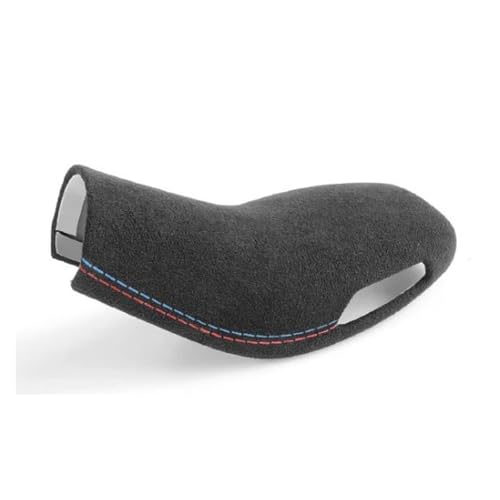 WRDFZASB Funda for pomo de cambio de marchas de piel de ante, revestimiento de gamuza, embellecedor interior de coche, accesorios ABS, compatible con BMW X1 F48 F49 F52 Serie 1(9002 Black LHD)