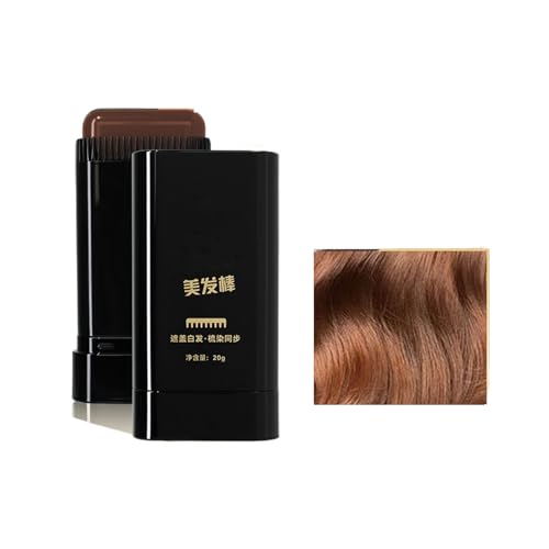 Hair Color Stick,Peine de Tinte Instantáneo 2en1 - Impermeable, Antisudor | Cubre Canas Rápido Unisex (Café)