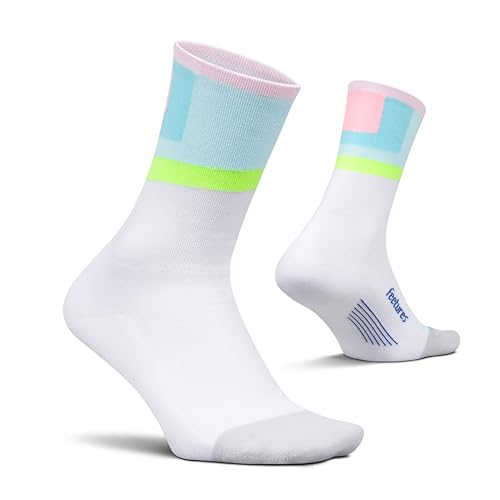 Image of Feetures Elite Light Cushion Mini Crew Sock - Sport Sock with Targeted Compression