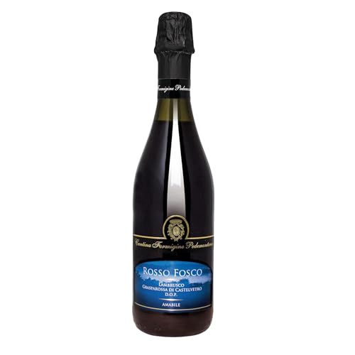 Rosso Fosco | Lambrusco Grasparossa Di Castelvetro DOP | Lightly Sparkling Red Wine | Balanced Medium Sweet | Full Bodied | Notes of Black Cherry, Blackberry, Plum | 8% (1 x 75cl)