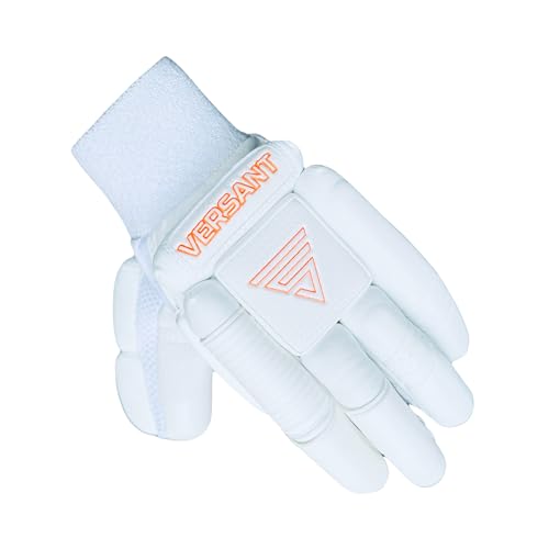 Image of VERSANT PRO DG Cricket Batting Gloves (All White, Men Size, Left Handed)