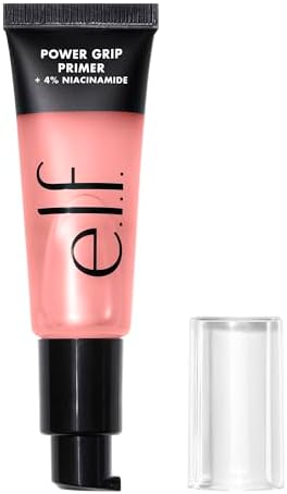 e.l.f. Power Grip Primer + 4% Niacinamide, Gel-Based & Hydrating Face Primer, Evens Skin & Brightens, Grips Makeup, Vegan & Cruelty-Free, 0.8 Fl Oz