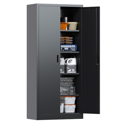 winbingon 71' Locking File Cabinet,Metal Storage Cabinet with 2 Doors and 4 Adjustable Shelves for...