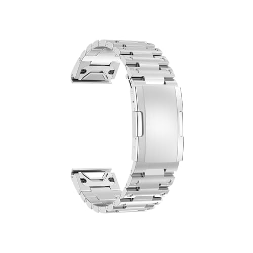 Bracelet en acier inoxydable anti irritation avec connecteur rapide Garmin