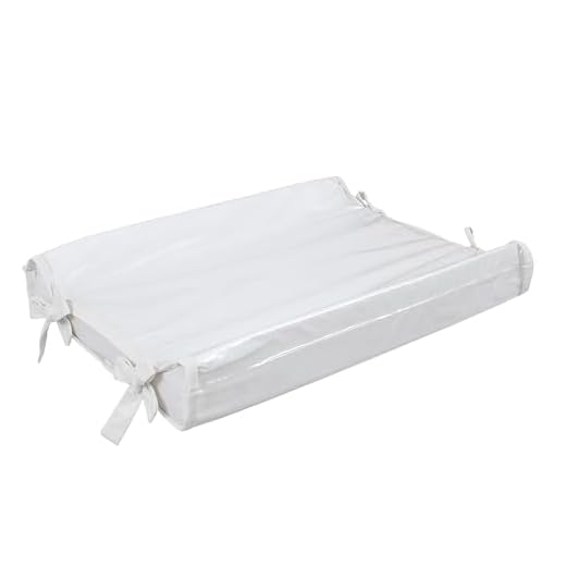 Trocador Americano Bebe Comoda Fralda Com Abas Impermeavel Anatomico Com Capa Plástica Microfibra Macia Branco (60cm x 40cm)