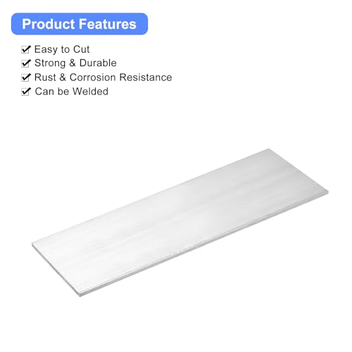 Image of uxcell Square Aluminum Flat Bar, 3 /16 inch Thick 3.5 inch Width 12 inch Length Square Aluminum Bar 6061 Aluminum Flat Plate, 4 x 90 x 305mm T6511 Solid New Mill Stock for Industrial Building