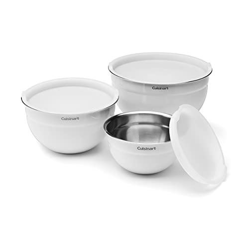 Cuisinart White Painted Bowls with Lids