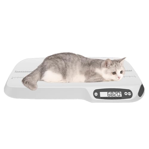 【Wixero】ペット体重計 大型犬 電子ペット体重計 小動物電子スケール 動物用ポータブル体重管理スケール 40g?40kg 高精度 薄型 耐久性 精密ポータブルバッテリー メジャー付き ペット用品 中型犬 猫 ウサギ 使いやすい 多用途 (電池のタイプ