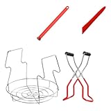 Milisten Einmachset 4 Stück mit Dosenheberzange und Glasöffner Hitzebeständiges Einmachwerkzeug für Marmeladenzubereitung rutschfest und Sicher für Familienküche und Gastronomie