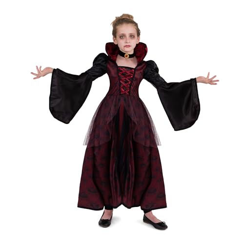 Disfraz de niña vampira talla mediana para Halloween
