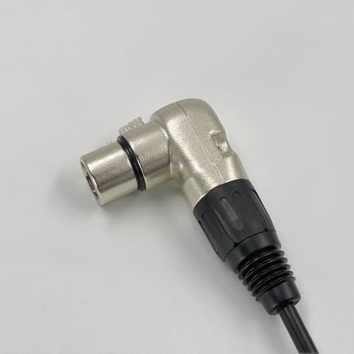 Cable D-Tap a XLR en ángulo recto para evitar tirones en Blackmagic URSA 5