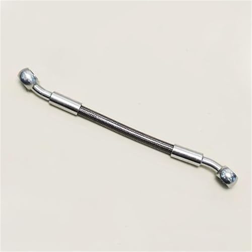 Durite de frein tressée M10 pour moto flexible hydraulique en acier 220cm coudé 28°