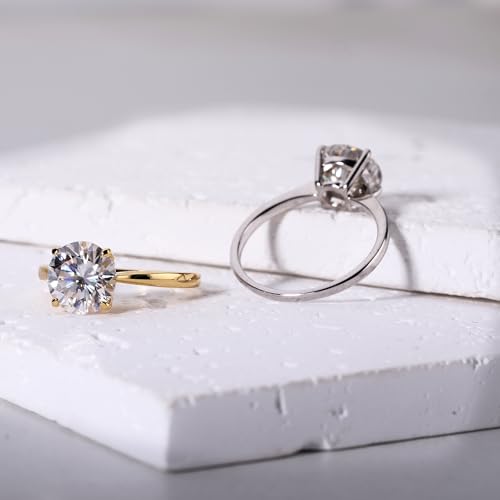 Elio Passero Women Round Solitaire Moissanite Engagement Ring 2CT Size5 by Elio Passero - Used condition - Image 6