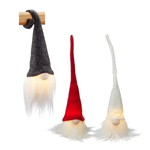 Pack of 3 I Felt Gnome I with LED Lighting I Christmas Tree I Christmas Decoration I Christmas I Winter Decoration I Winter Decoration I Winter