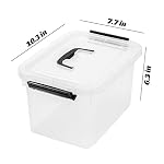 6 Quart Clear Storage Latch Box/Bins, 6-Pack Plastic Container with Latches and Lid - Image 2