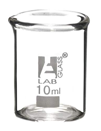 EiscoLabs Beaker - 10mL, Borosilicate Glass, Low Form