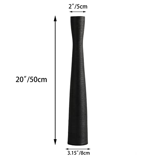 Aetvrni Black Floor Vase 20" Tall Ceramic Vases Large,Skinny Long Matt Vase For Pampas Grass,Modern Minimalist Style Flower Vase For Home Decor Office Decoration,Centerpieces #TOP6