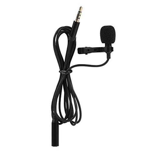 Hakeeta Lavalier Lapel mikrofon rundstrålande kondensormikrofon, slag mikrofonkit clip-on mikrofon med 3,5 mm linje-in/mikrofon in för mobiltelefon.