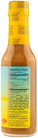 Hot Ones Los Calientes Verde Hot Sauce Made With Natural Ingredients & Fiery Flavors From Green Serrano Peppers, Orange Habanero & Apricot, 5 fl oz Bottles (3-Pack)