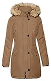 VERO MODA Damen Winterjacke VMStorm Damenjacke mit Fell-Kapuze 10272908 tigers eye M
