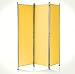 Produktbild IMC Paravent 3-teilig gelb-orange Raumteiler Trennwand Sichtschutz, faltbar/flexibel verstellbar, wetterfester Polyester-Stoff, Schwarze Metallstangen