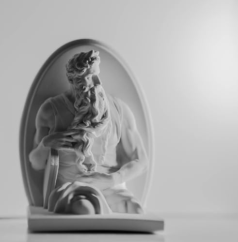 EASCHEER Moses Statue Figurines, 4.33 Inch Michelangelo Greek Statues, Home Decor, Greek Mythology