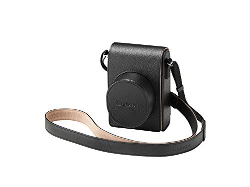 DMW-PLS79XEK Hochwertige Ledertasche mit Schultergurt für LX100 und LX100 II Kameras Schwarz