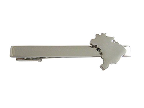 Kiola Designs Brazil Map Shape Square Tie Clip