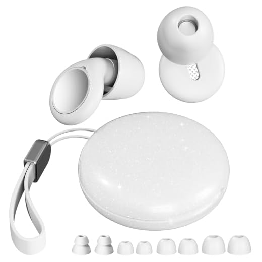 Tapones Oidos Ruido Dormir 4 Filtros Ultra-Silenciosos, Eliminan Ronquidos/Ruido,Tapones Oidos Cancelacion de Ruido Lateral/Trabajo/Viaje Blanco