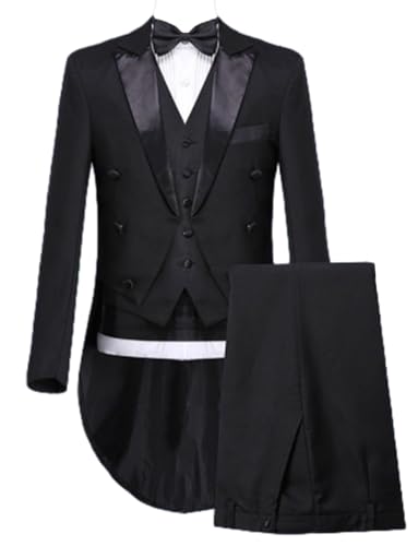Costume 3 pièces homme veste gilet pantalon coupe ajustée habillée pour soirée