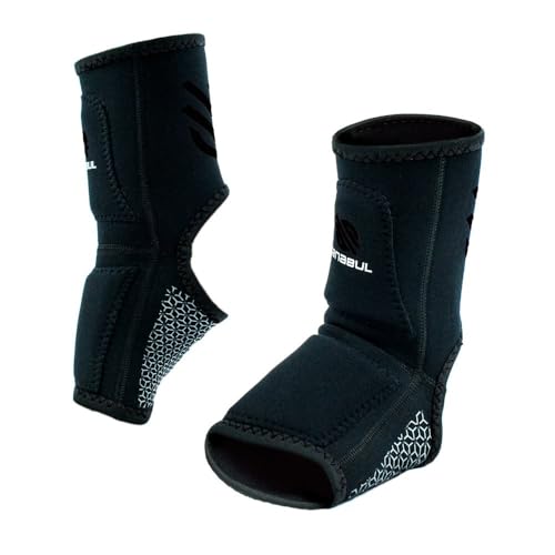 Sanabul Essential Striking Gel Ankle Guard for MMA Kickboxing | Ankle Sleeves for Men & Women | MMA Kickboxing Muay Thai Ankle Support and Protection (Pair) (Black, S/M)