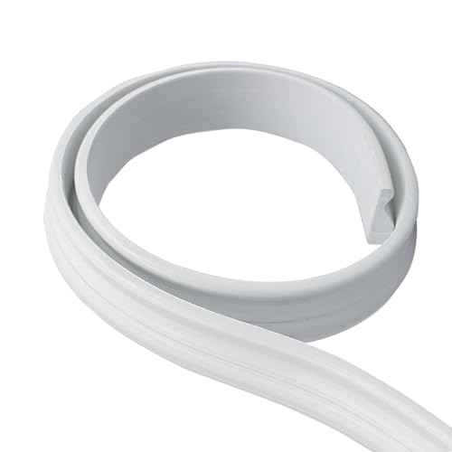 Carkio Moldes de Ceiling, 5 metros de moldura de pared y riel de silla, tira de ajuste autoadhesiva, pelar y moldear el panel para base, moldura de espejo, baño, azulejos, decoración del hogar